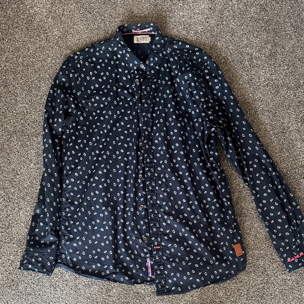 Scotch & Soda Dark Blue Button Down Shirt